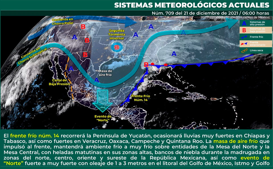 Clima para Cancún y Quintana Roo hoy 21 de diciembre de 2021