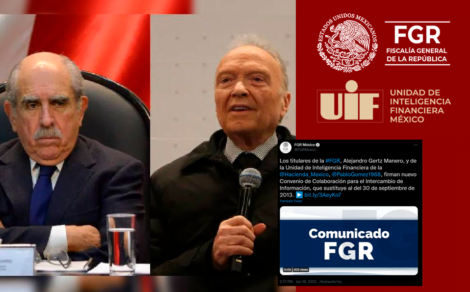 Firman FGR y UIF nuevo convenio de colaboración