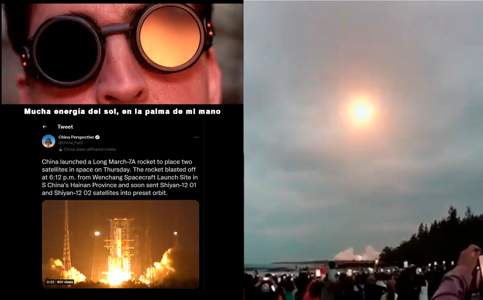 “Sol artificial” de China se hace viral; se trata de un lanzamiento de cohete