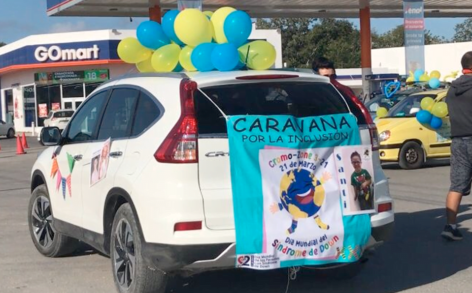 Realizan caravana para concientizar sobre el Síndrome de Down en Cancún