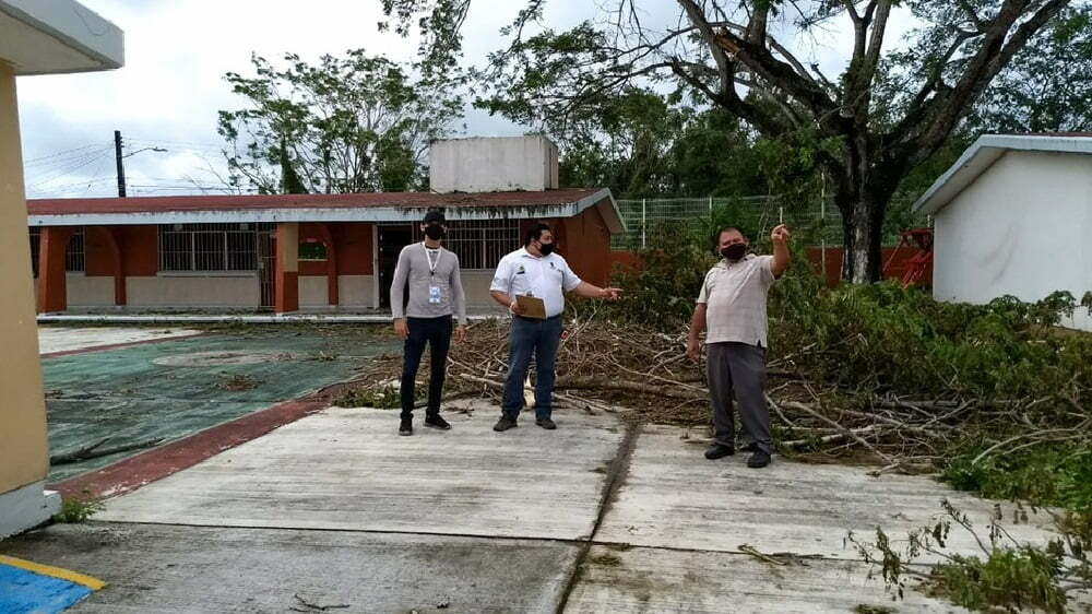 Escuelas en Q. Roo registran daños menores por lluvias