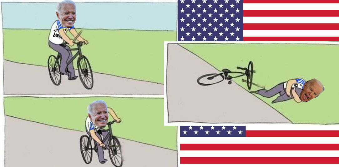 ¡Ay me caigo! Biden sufre caída de su bici (Video)