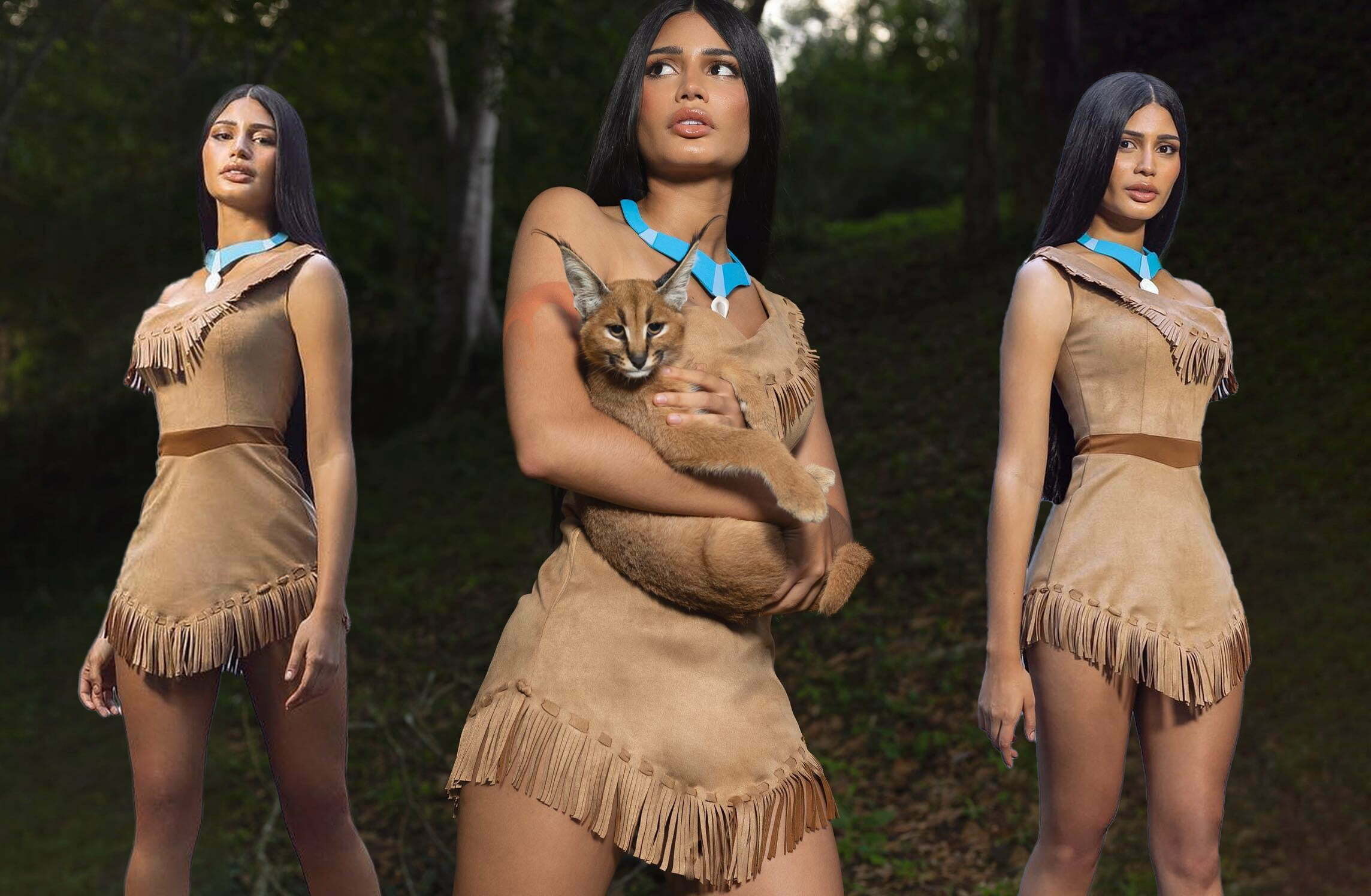 Miss Venezuela sorprende como ‘Pocahontas’ (Galeria)