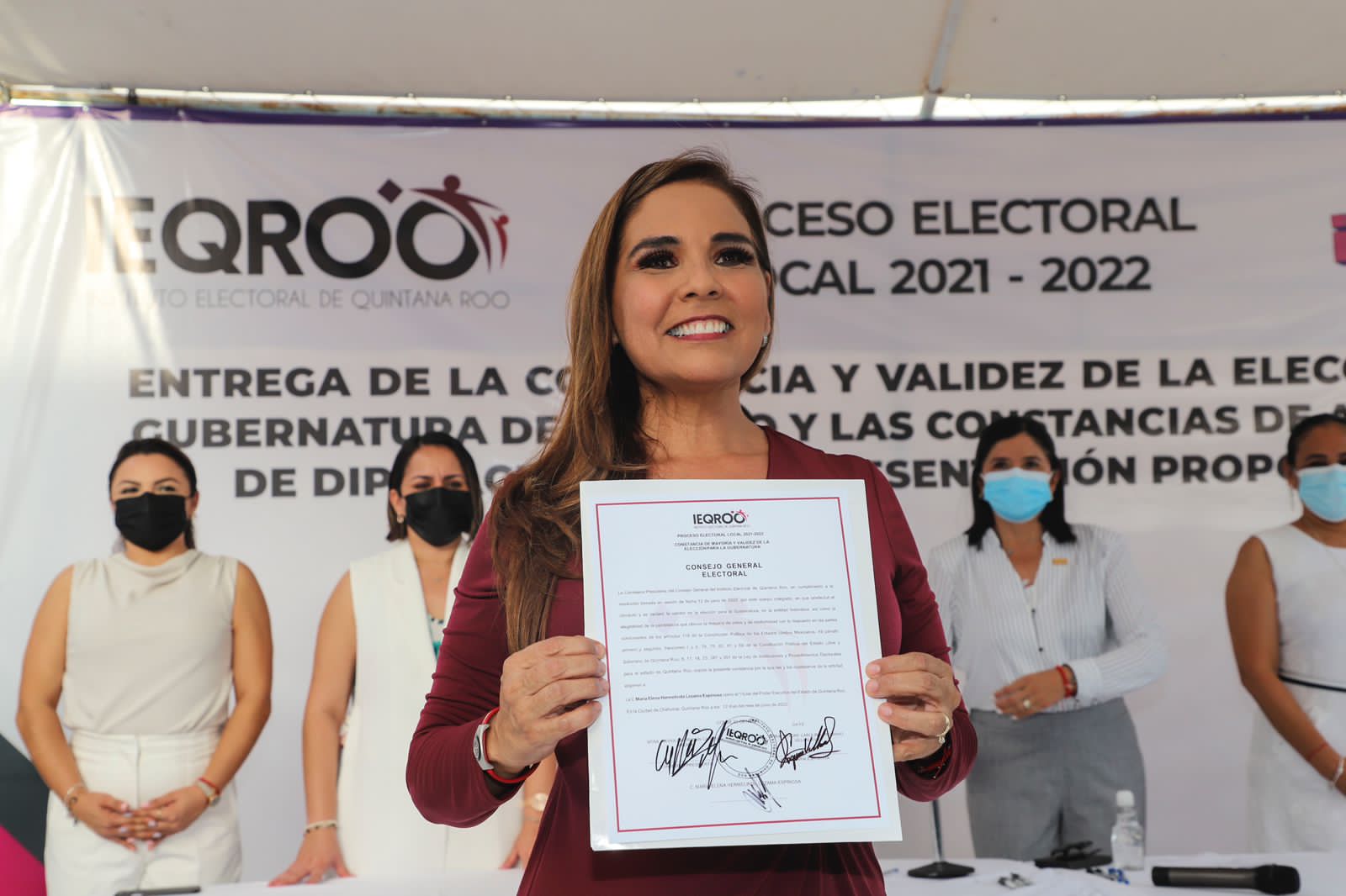 Mara Lezama recibe constancia de mayoría; ya es gobernadora electa de Quintana Roo
