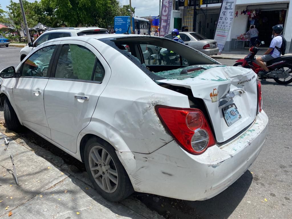 Caballo desbocado choca contra dos vehículos en Cancún