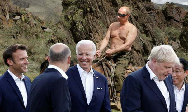 Lideres del G7 se burlan de fotos de Putin