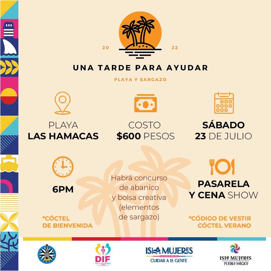 Invitan en Isla Mujeres a participar en el evento con causa “Una tarde para ayudar”