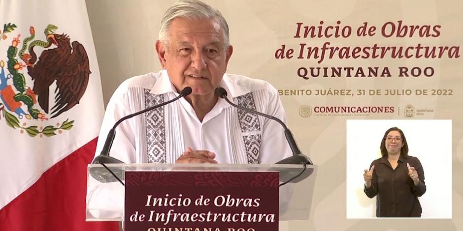 AMLO da inicio a obras de infraestructura de Q. Roo