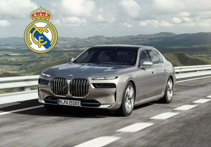 Jugadores del Real Madrid usarán BMW eléctricos patrocinados