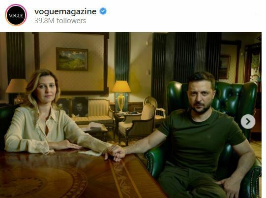 ¿Y la guerra?, Presidente de Ucrania posa para Vogue