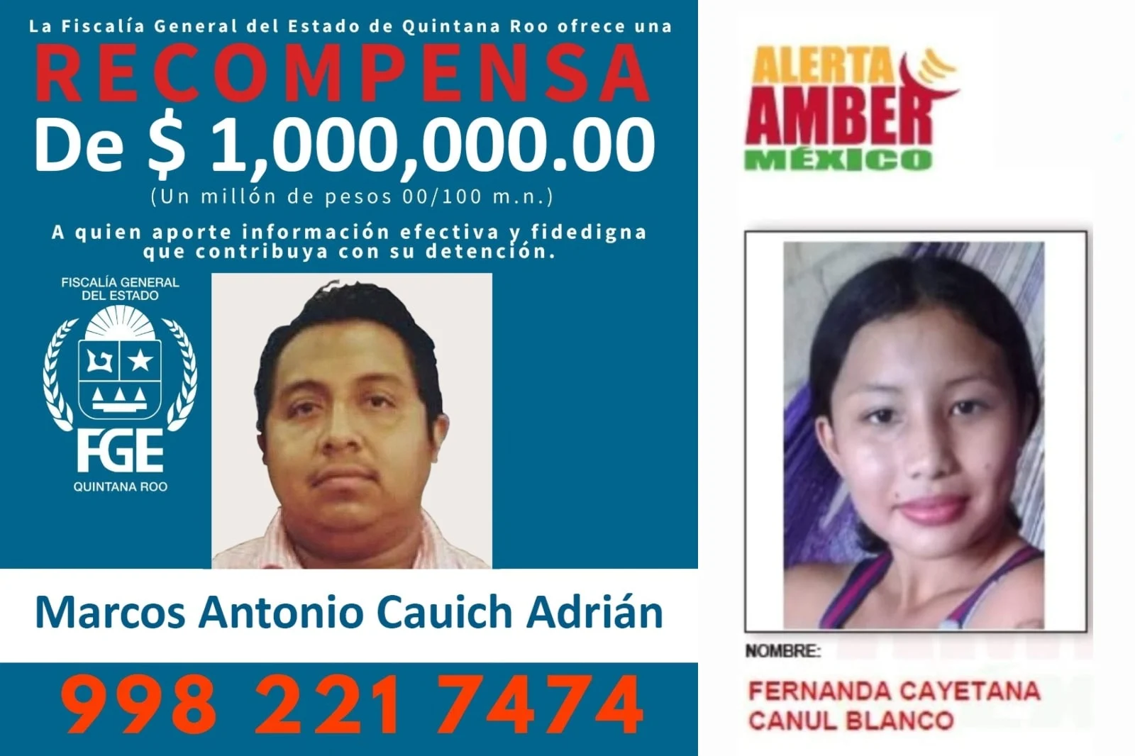 La FGE ofrece 1 millón de pesos por información que lleve a la captura de Marcos “N”