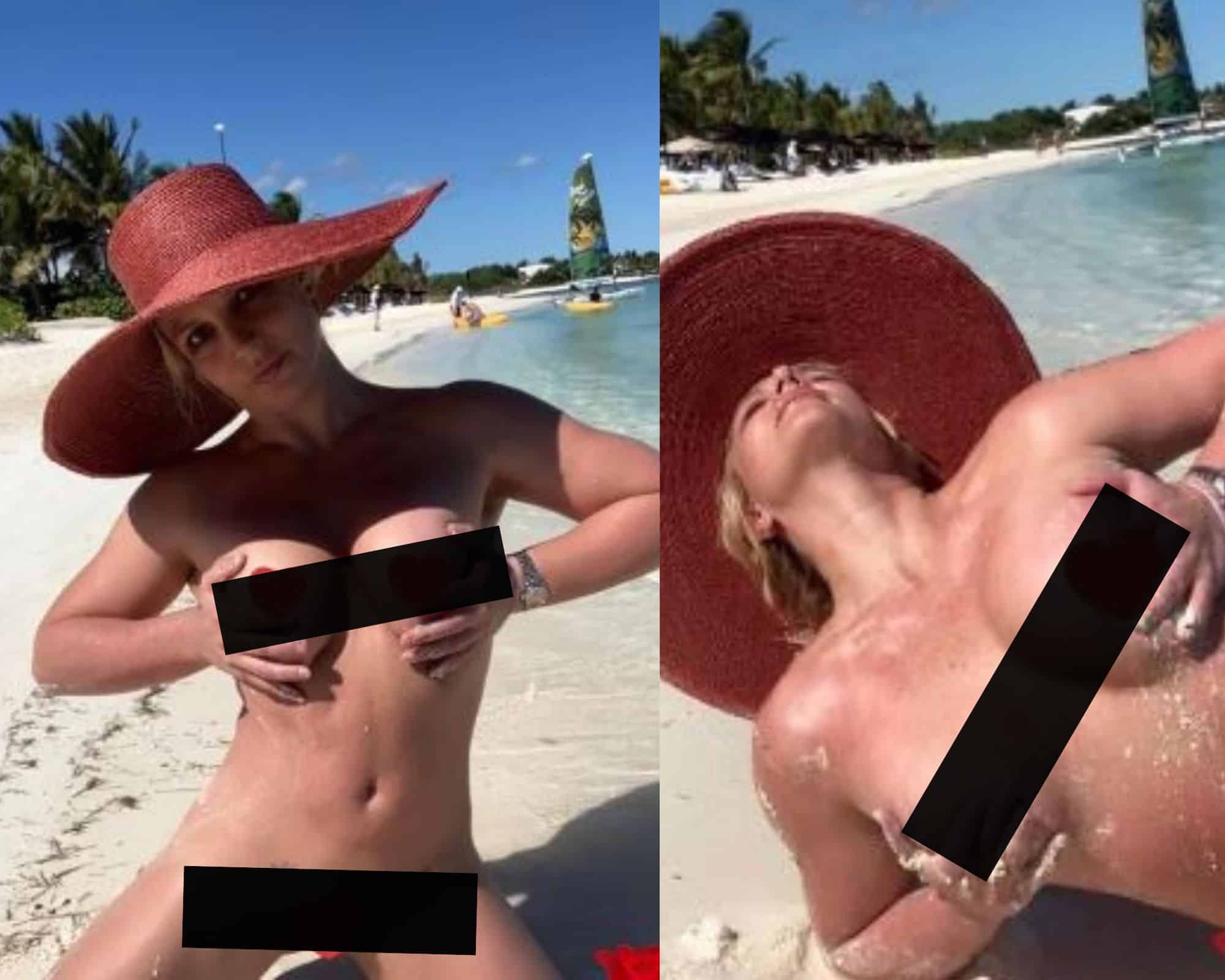 Britney Spears celebra su libertad ¡sin ropa! en Playa del Carmen