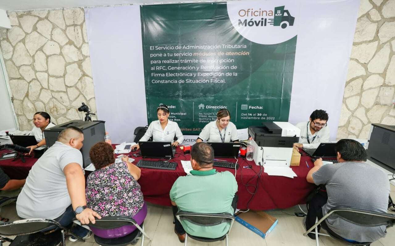En funcionamiento dos oficinas móviles del SAT en Quintana Roo