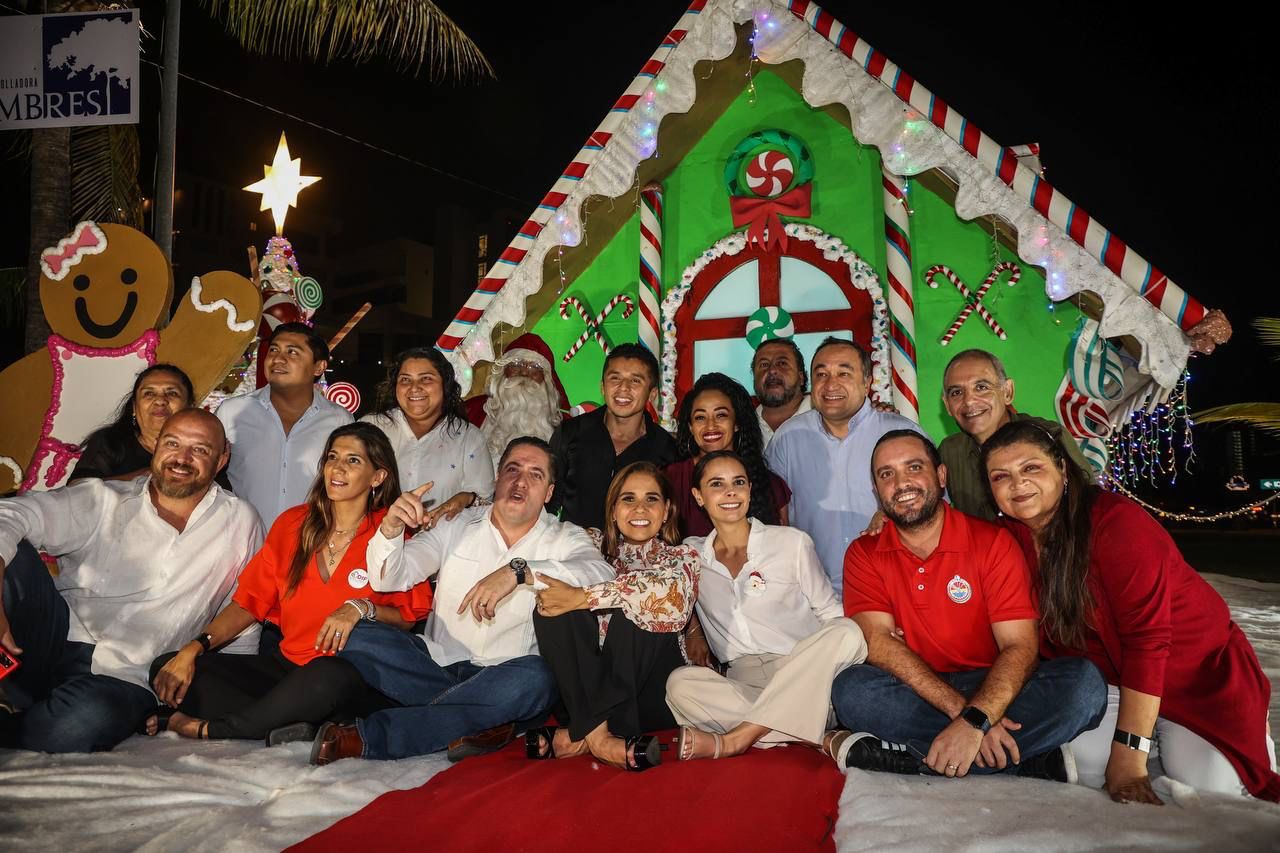 Iluminan la ciudad para que cancunenses disfruten fiestas decembrinas