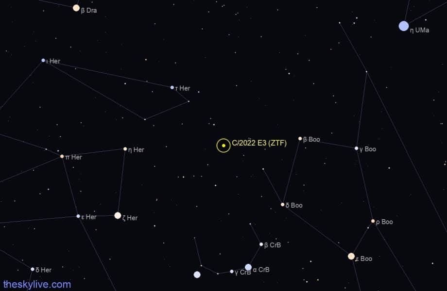 Quintanarroenses podrán ver el paso del cometa 2022 E3 ZPF cerca de la tierra