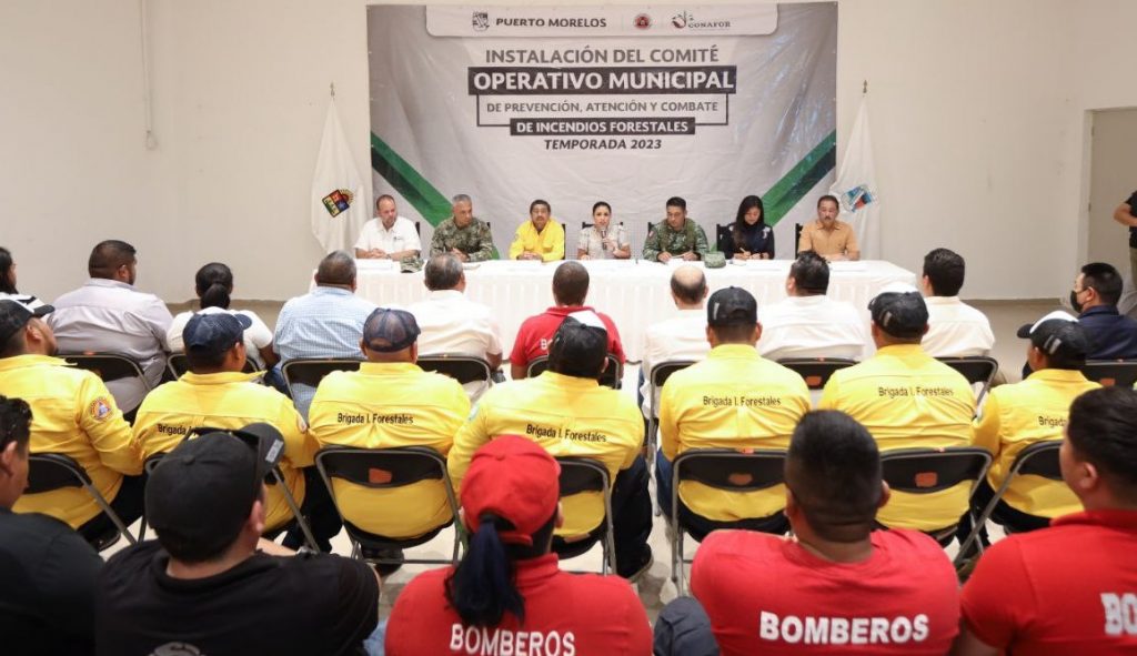 Blanca Merari Instala el Comité Operativo de Prevención, Atención y Combate de Incendios Forestales en Puerto Morelos