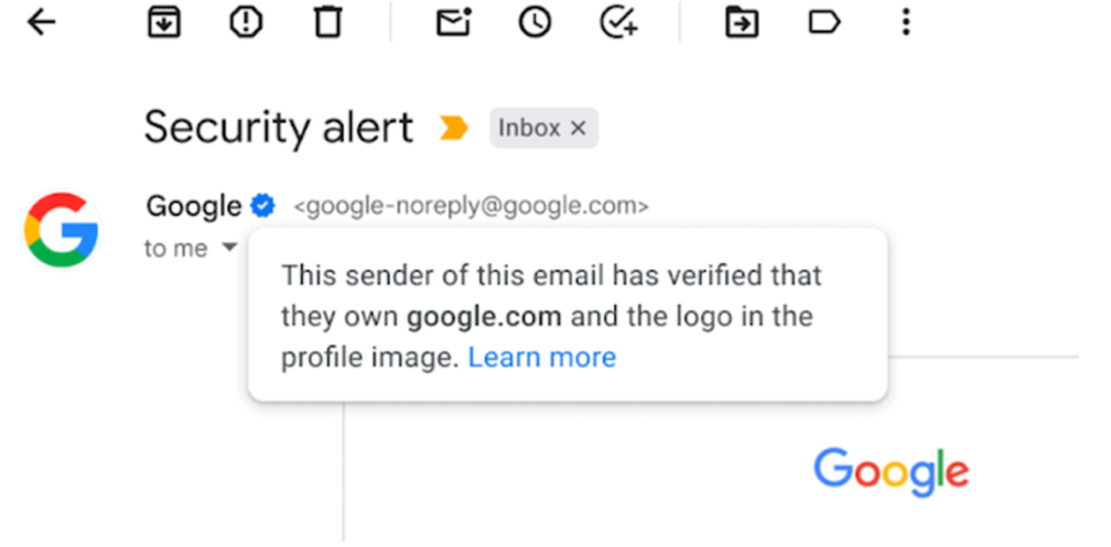 Gmail también tiene palomitas azules