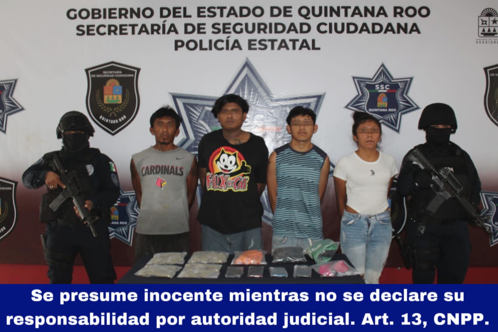 Detienen a 12 personas con drogas en Benito Juárez y Tulum
