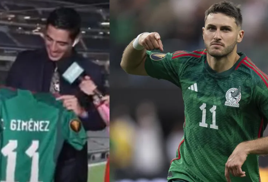 Santi Giménez regaló su playera del Tri a Andrés Vaca