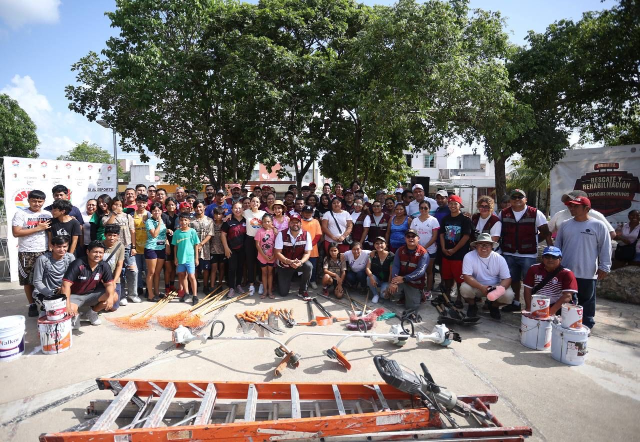 Encabeza Ana Paty Peralta rehabilitación de espacios deportivos en Cancún