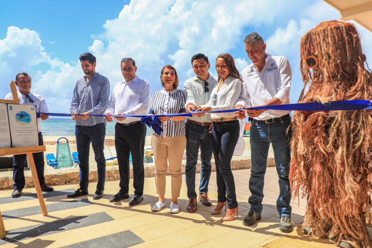 Inauguran nueva playa inclusiva “Pelícanos” en Solidaridad