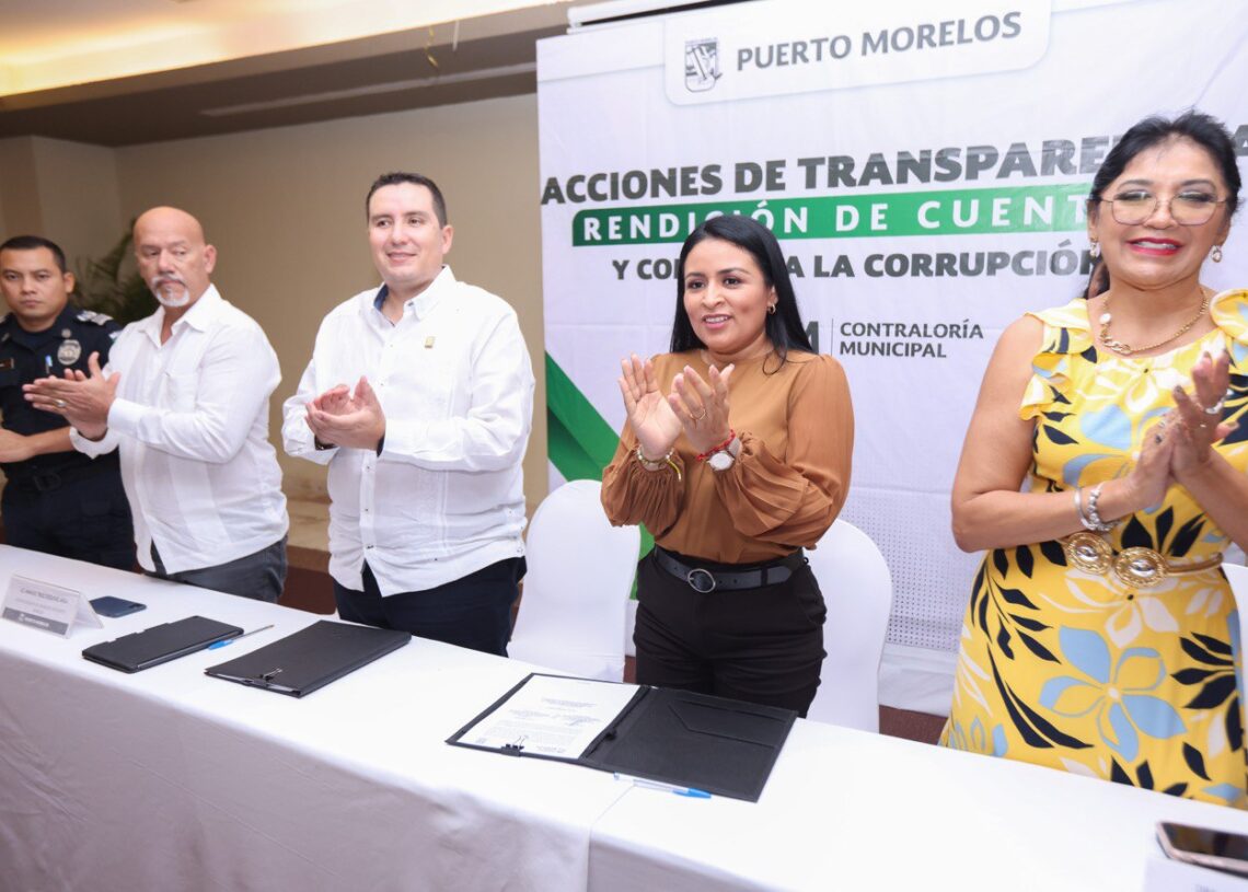 Firma gobierno de Puerto Morelos convenio de colaboración con el Tribunal de Justicia Administrativa de Quintana Roo