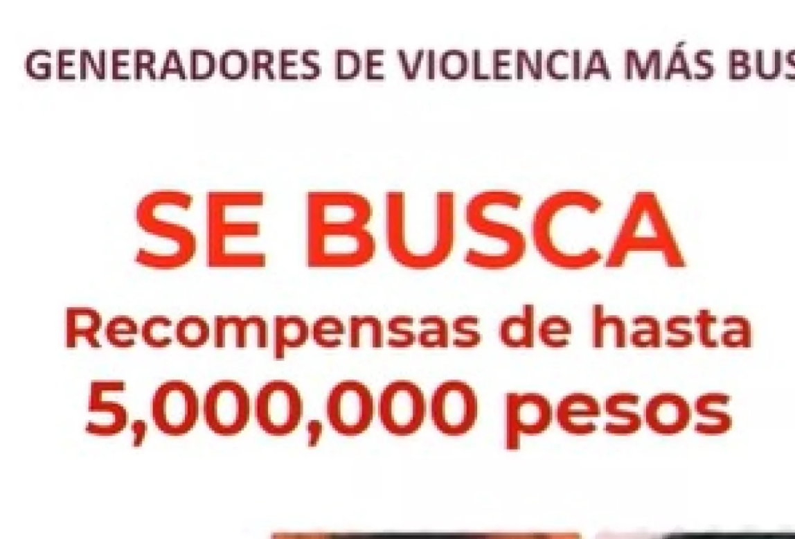 CDMX ofrece 10.2 mdp para atrapar a 5 presuntos delincuentes