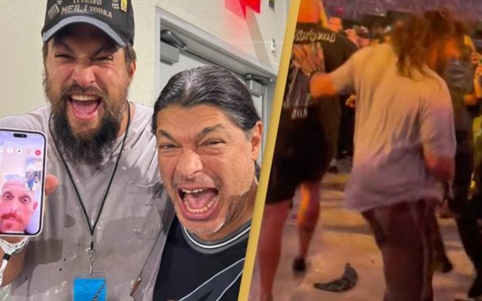 Jason Momoa hace moshpit en concierto de Metallica