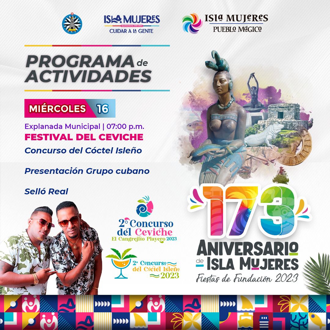Reconocidos chefs y premios atractivos, engalanarán el Festival del Ceviche de Isla Mujeres