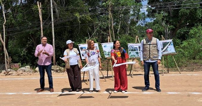 Mara Lezama da banderazo a obras de construcción del proyecto ‘Puerta al Mar’ en Felipe Carrillo Puerto