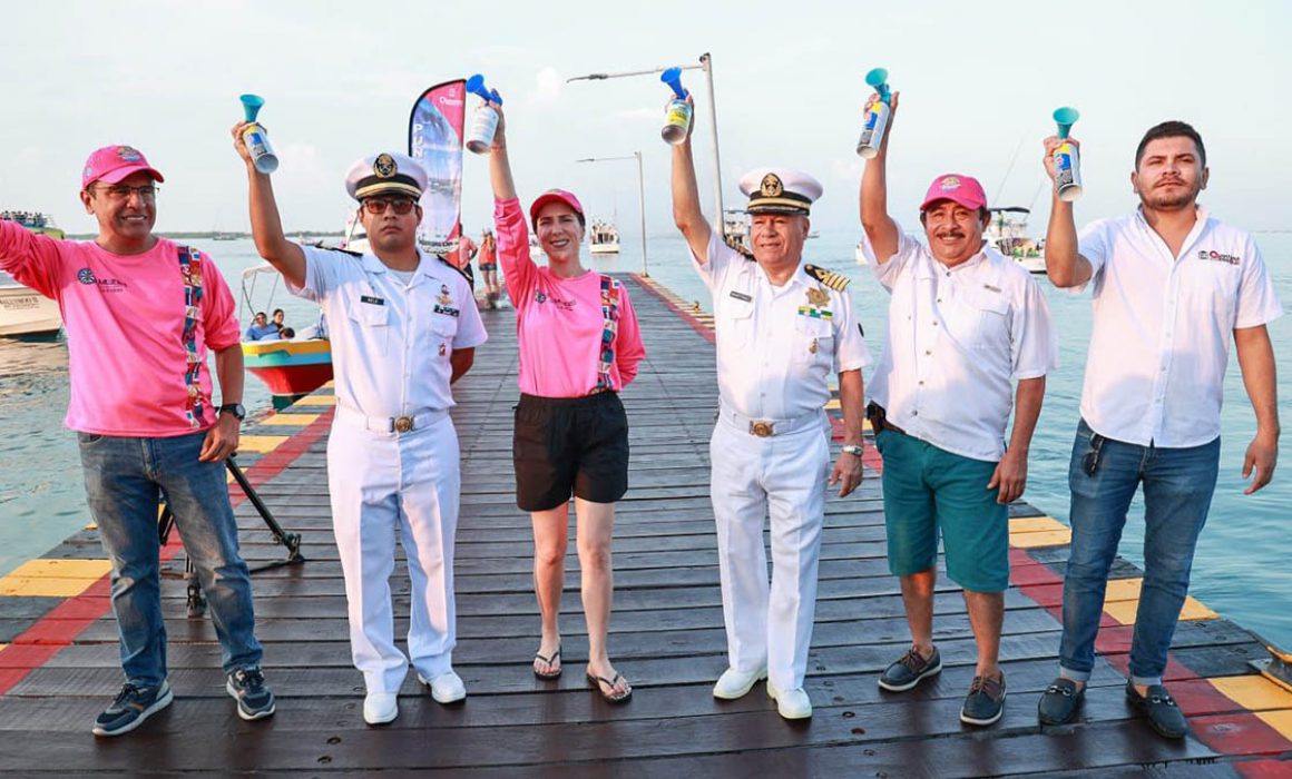 Atenea Gómez da el disparo inaugural del VIII Torneo Internacional de Pesca Femenil ‘La Dorada del Caribe’