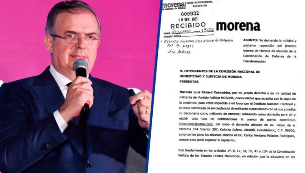 Marcelo Ebrard se impugna proceso interno de Morena