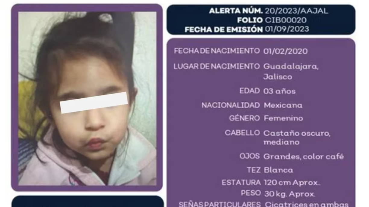 Encuentran sin vida en una cubeta a la menor Kailani, en Jalisco; hay un detenido