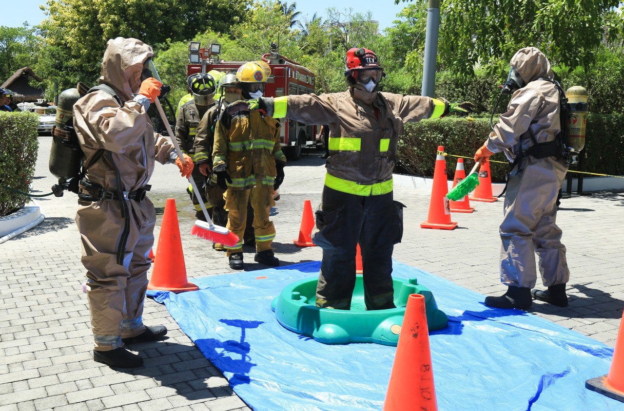 Fortalecen a bomberos de Solidaridad, con importante capacitación