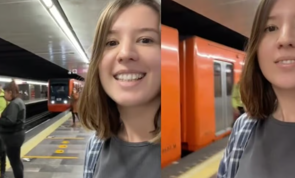 Joven rusa queda encantada con el Metro de la CDMX