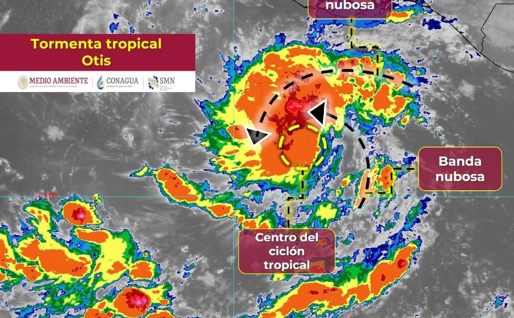 Se forma la tormenta tropical Otis al sur de las costas de Oaxaca