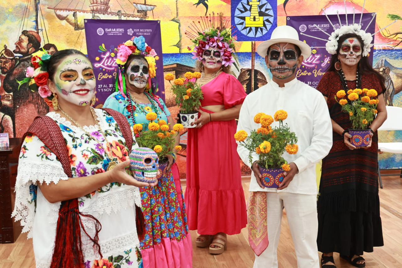 Anuncian las actividades para las celebraciones del Día de Muertos en Isla Mujeres con el programa “Luz & Vida: Entre Vivos y Muertos”