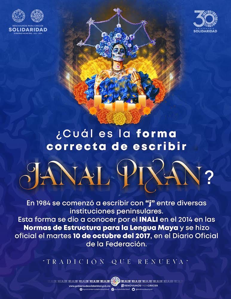 Solidaridad listo para festejar Día de Muertos con festival “Janal Pixan”*