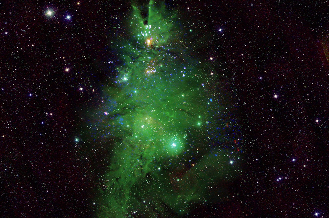 NASA comparte imagen de “árbol de Navidad” cósmico