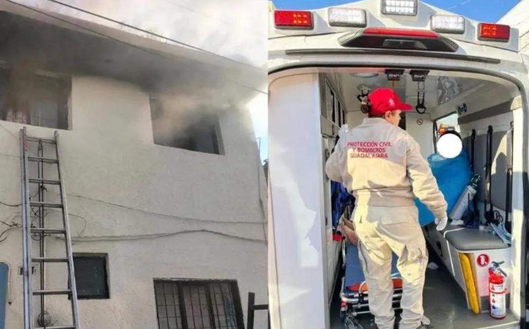 Incendio deja dos personas intoxicadas por humo en Jalisco