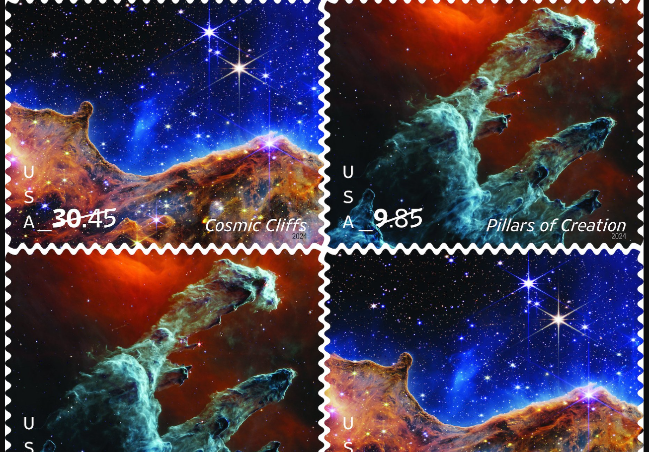 Imágenes del telescopio espacial Webb llegan a estampillas de Estados Unidos