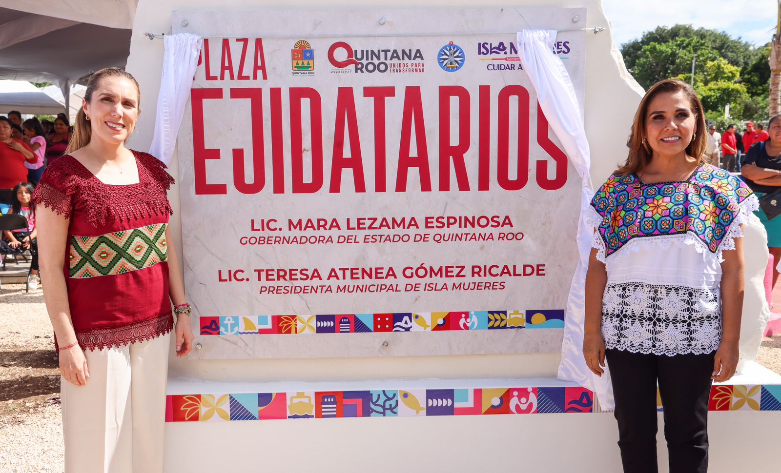 Atenea Gómez y Mara Lezama inauguran la nueva Plaza Ejidatarios en Ciudad Mujeres