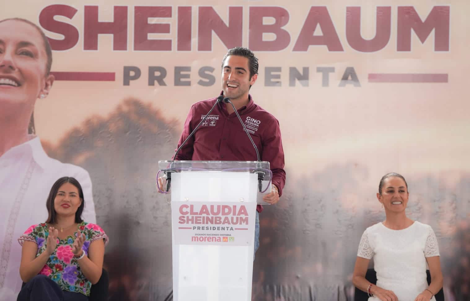 Total respaldo de Gino Segura a Claudia Sheinbaum para seguir transformando al Estado