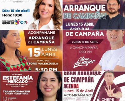 Comienzan campañas de candidatos en Quintana Roo