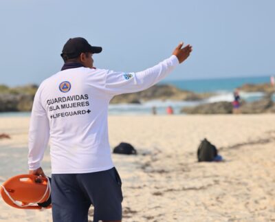 Supervisión y vigilancia en las playas de Isla Mujeres durante las vacaciones de Semana Santa
