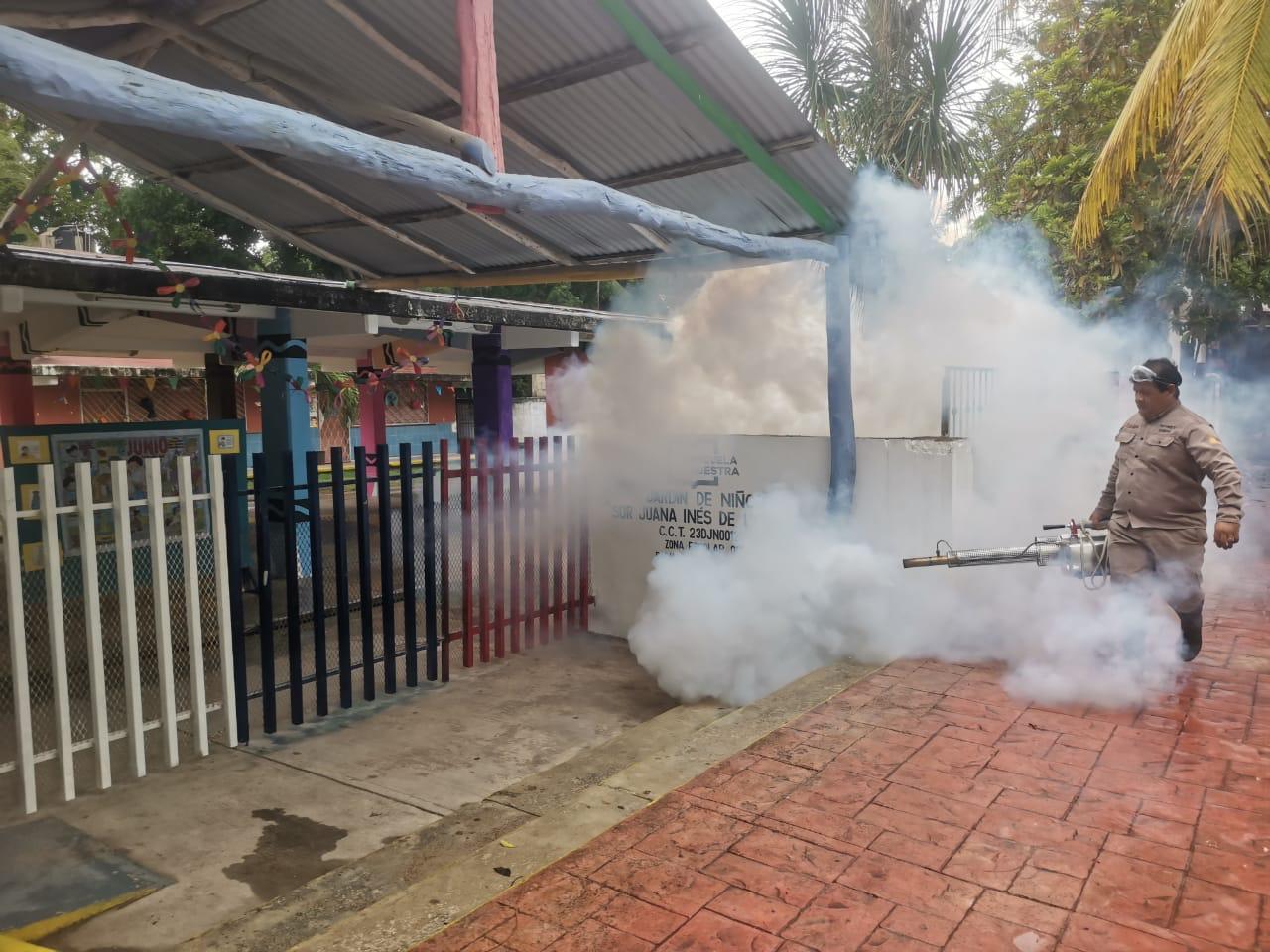 Firme Operativo de Nebulización Masiva en escuelas de Quintana Roo