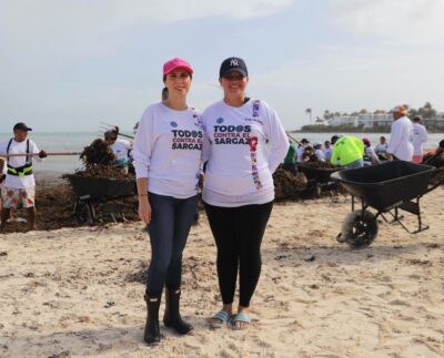 Avanza la limpieza de las playas y el retiro del sargazo en Isla Mujeres