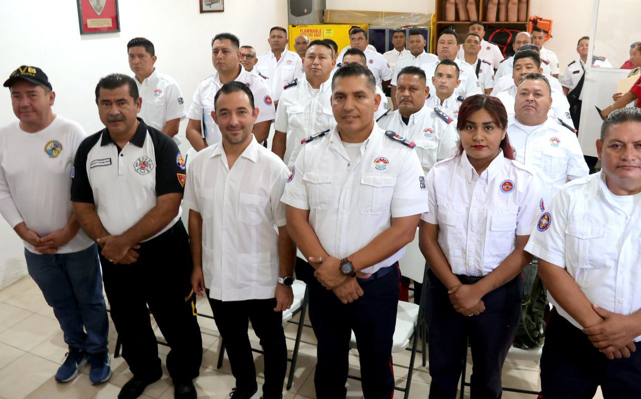 Fortalece Gobierno de BJ AH. cuerpo de bomberos con capacitación de Guatemala