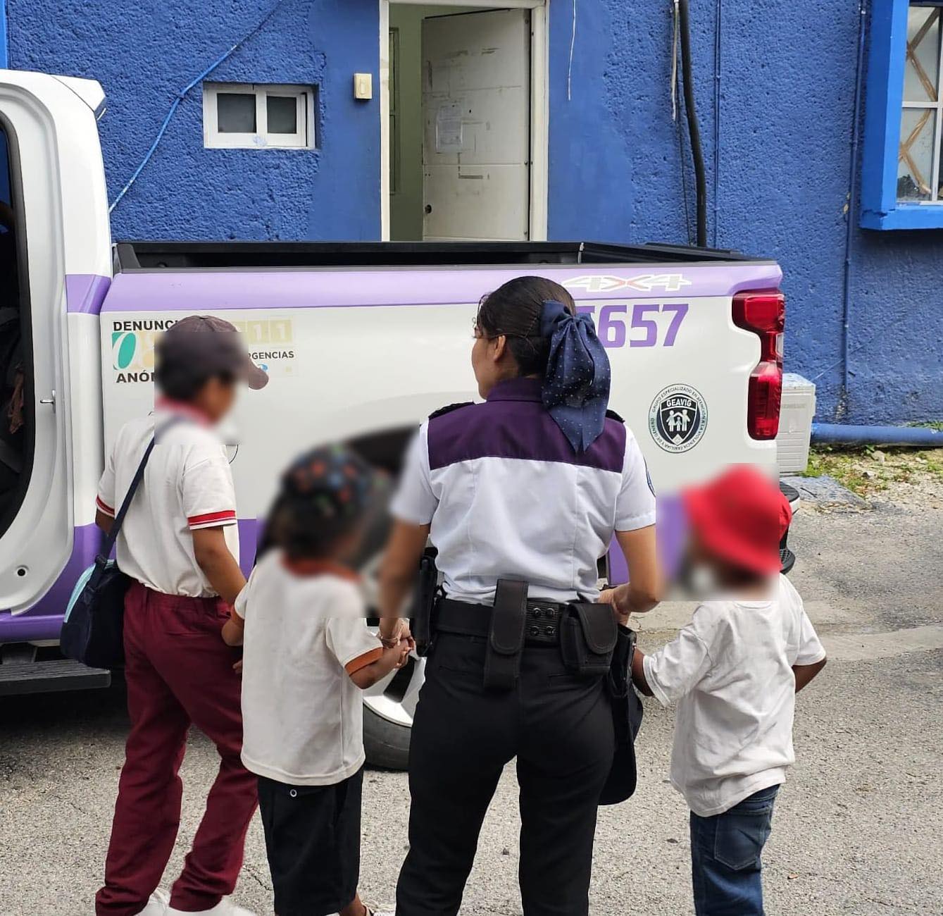 Rescata GEAVIG a cuatro menores víctimas de trabajo infantil en Cancún