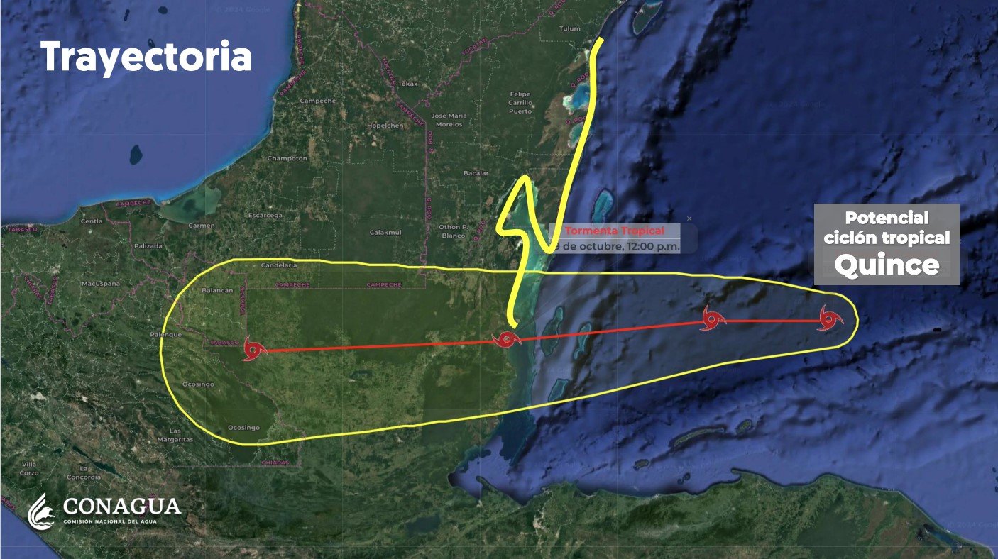 Potencial ciclón afectará a Quintana Roo